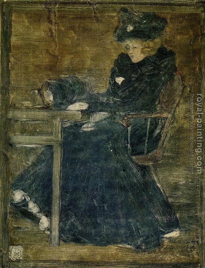 Maurice Brazil Prendergast : Seated Woman in Blue